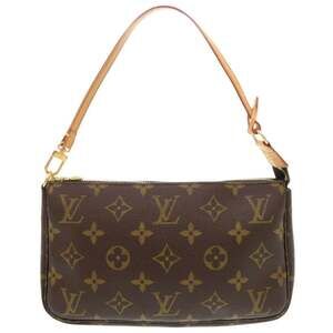 LOUIS VUITTON Brown Monogram Pochette Pouch